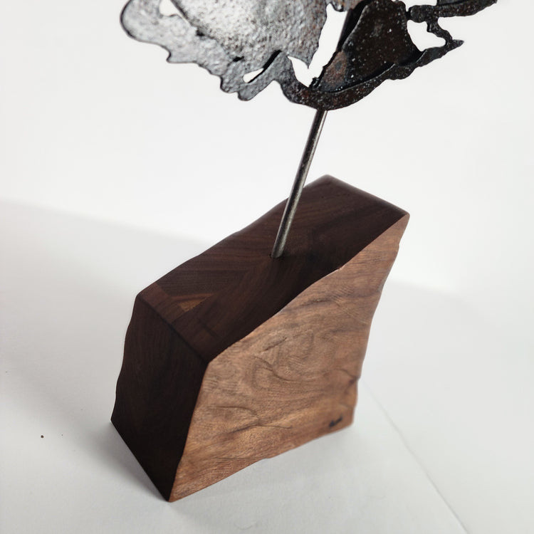 "Flying High" abstract birds metal art sculpture