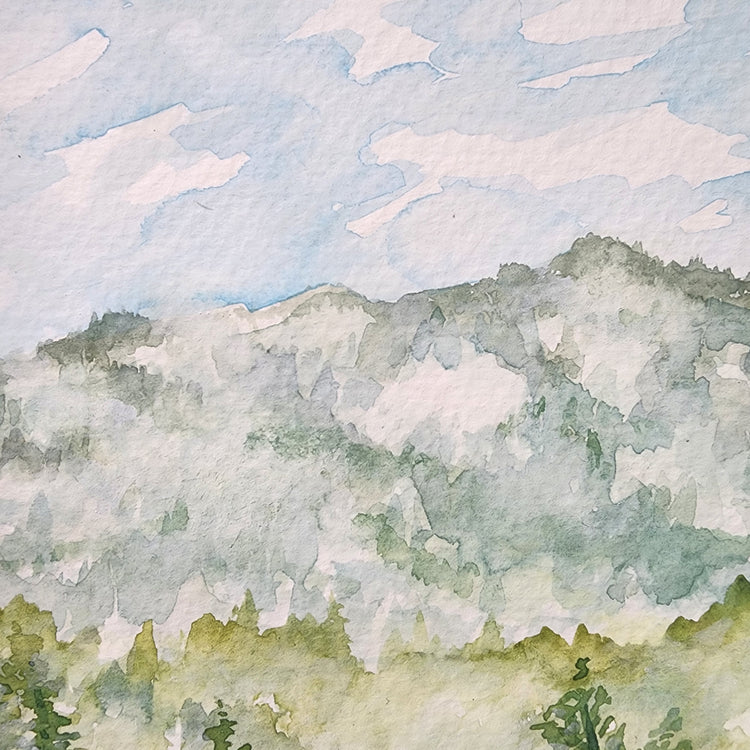 "Mt. Bliss" watercolor