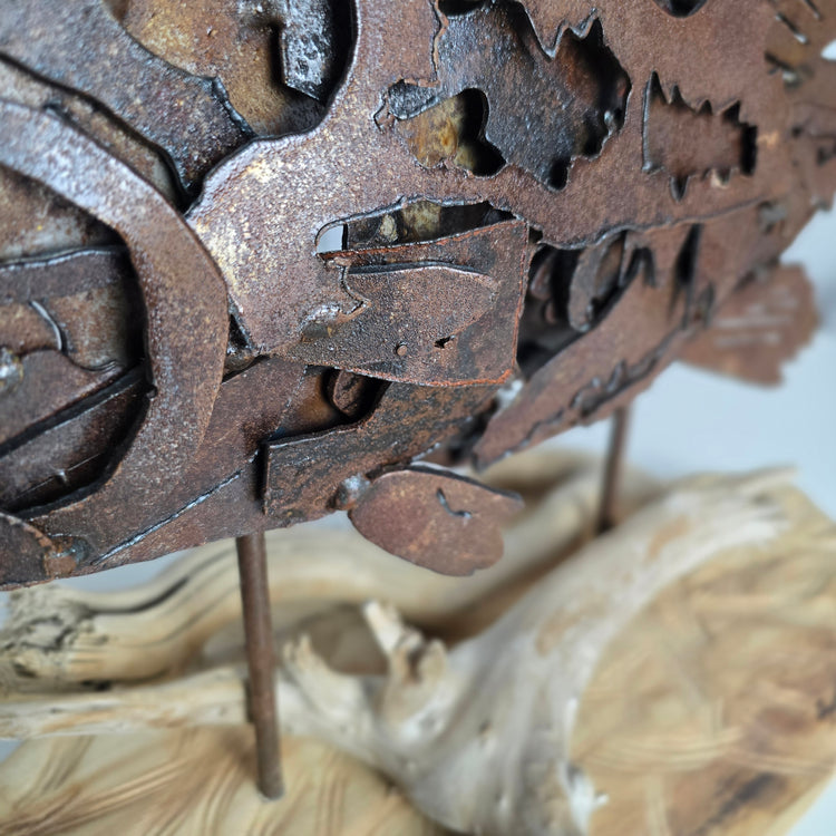 "Billy" abstract fish metal art sculpture