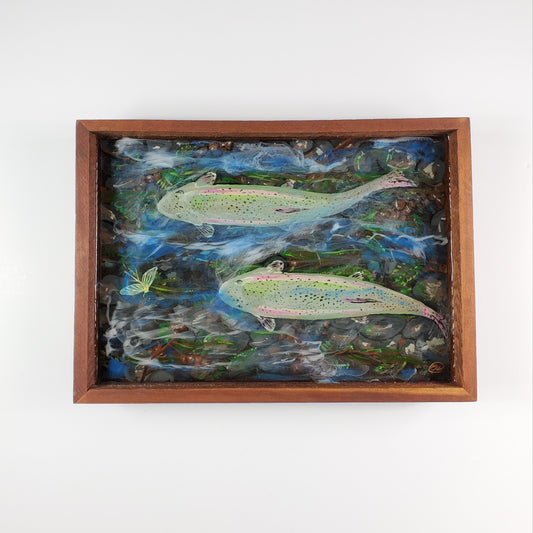"Rainbows in the river"