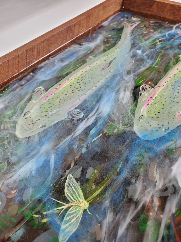 "Rainbows in the river"