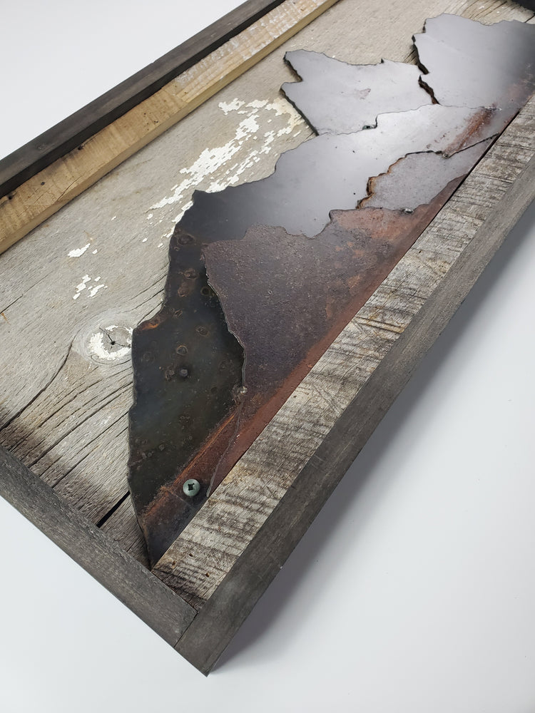 Rustic Metal Art "Mountain Scene"