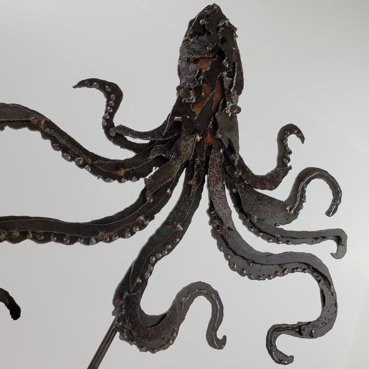 "Kraken" metal art sculpture