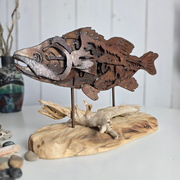 "Billy"  abstract fish metal art sculpture