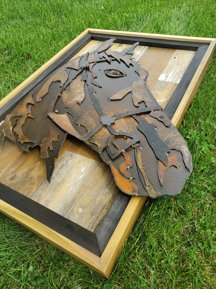 Rustic Metal Art Horse