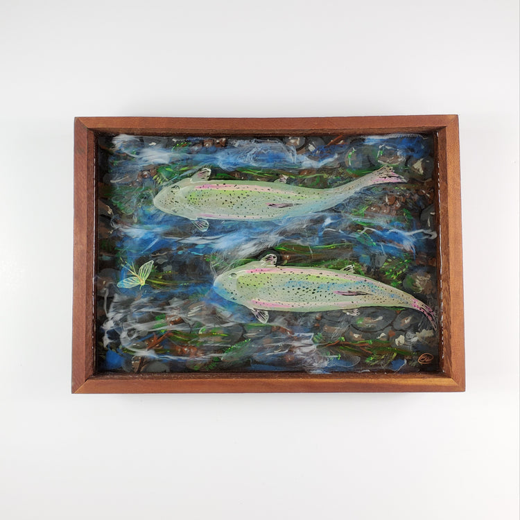 "Rainbows in the river"