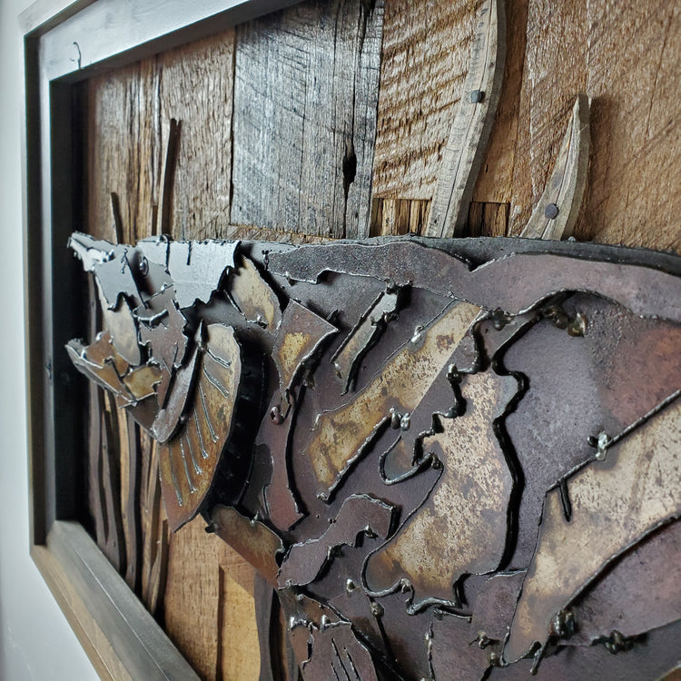 Rustic Metal Art "Musky"
