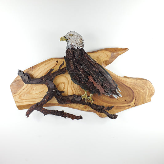 Rustic Metal Art "Baldy"