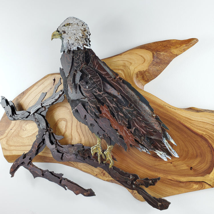 Rustic Metal Art "Baldy"
