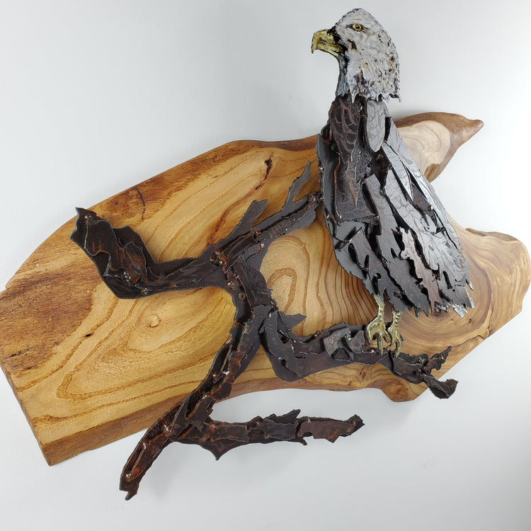 Rustic Metal Art "Baldy"