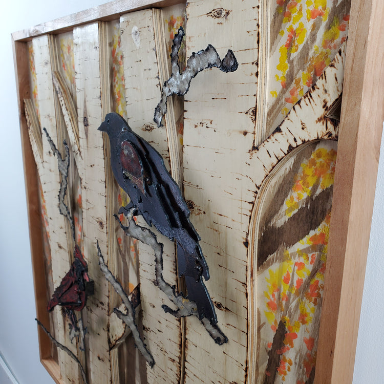 "2 little birds" Mixed media