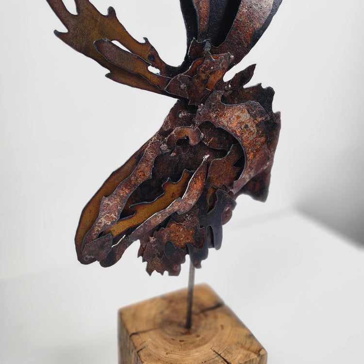 "Stanley"  the moose metal art sculpture