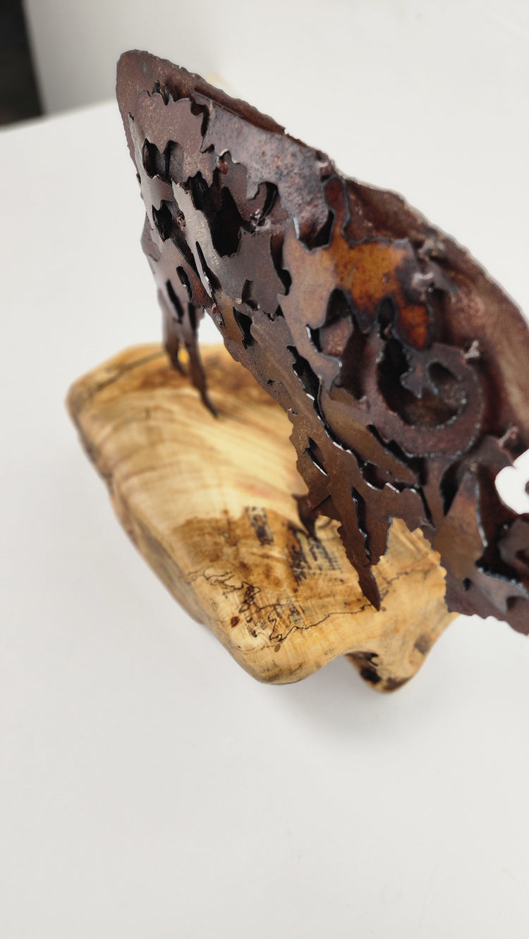 "Gabe"  Bison metal art sculpture