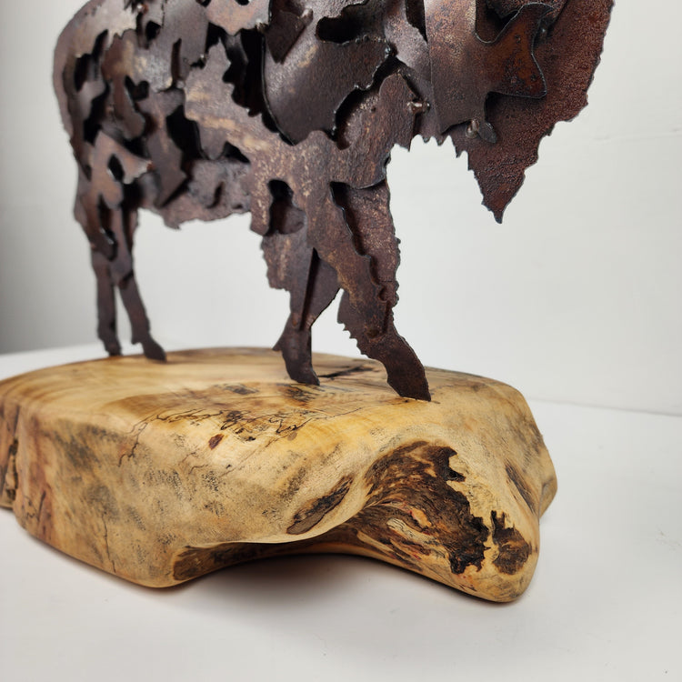 "Gabe"  Bison metal art sculpture