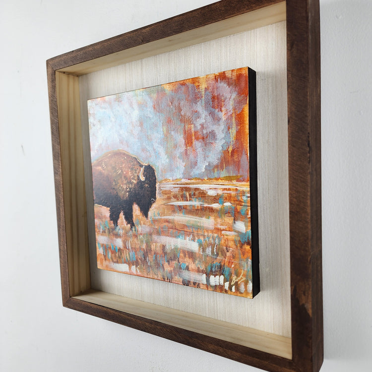 New wildlife series "Bison in field"