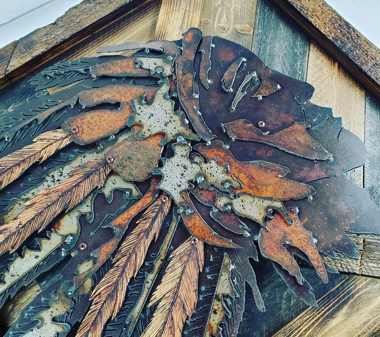 Rustic Metal Art Indian head