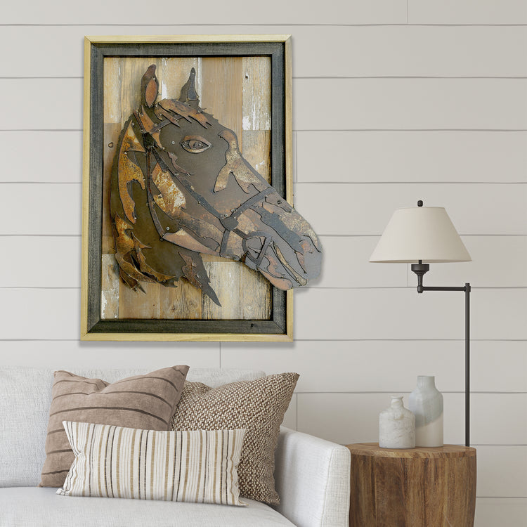 Rustic Metal Art Horse